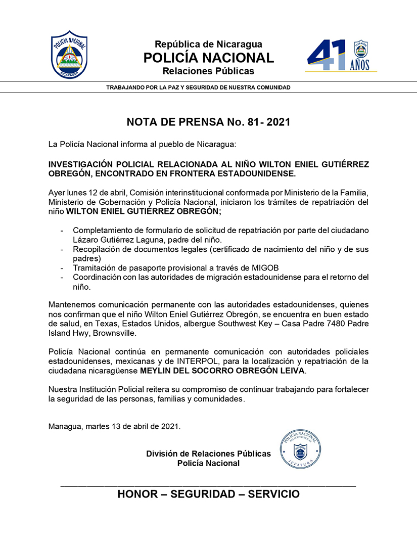 repatriacion-nino-nicaraguense-encontrado-frontera-eeuu